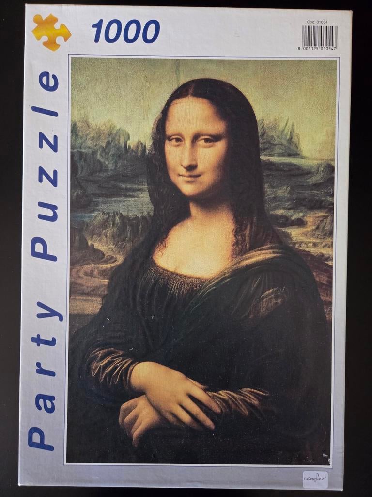 Puzzel monna lisa 1000 stukjes compleet, Ophalen of Verzenden, 500 t/m 1500 stukjes, Gebruikt