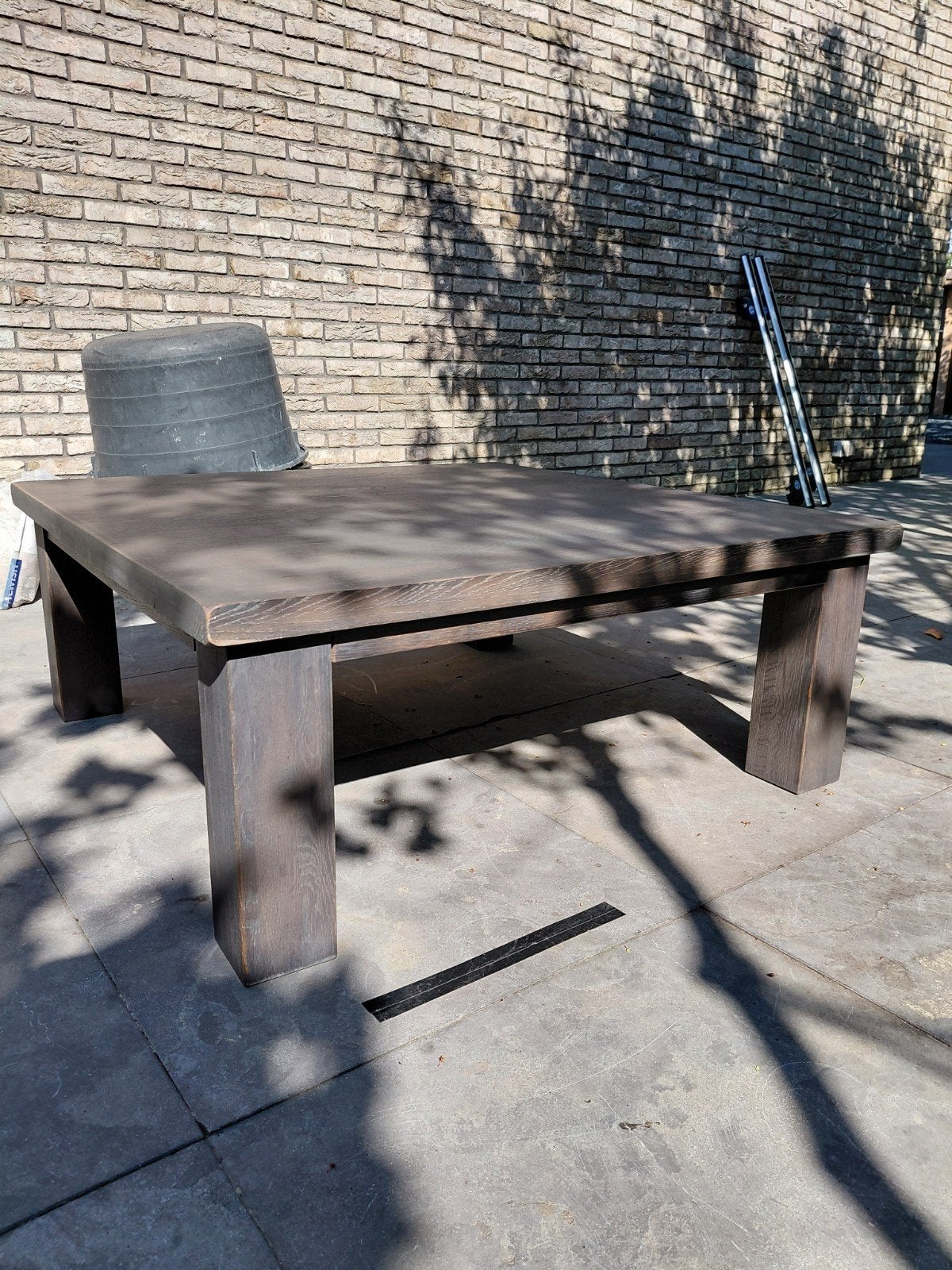 Massief eiken tafel, Ophalen, Vierkant, 50 tot 100 cm