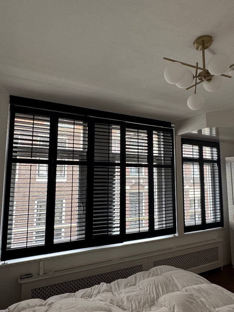 Wooden shutter blinds, Ophalen, Gebruikt, 100 tot 150 cm, 100 tot 150 cm