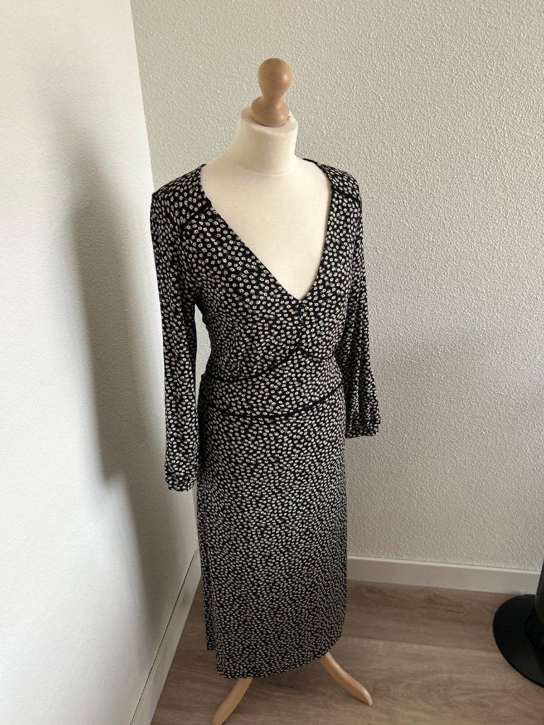King Louie maat XL retro midi jurk 17, Zwart, Maat 46/48 (XL) of groter, Ophalen of Verzenden, Zo goed als nieuw