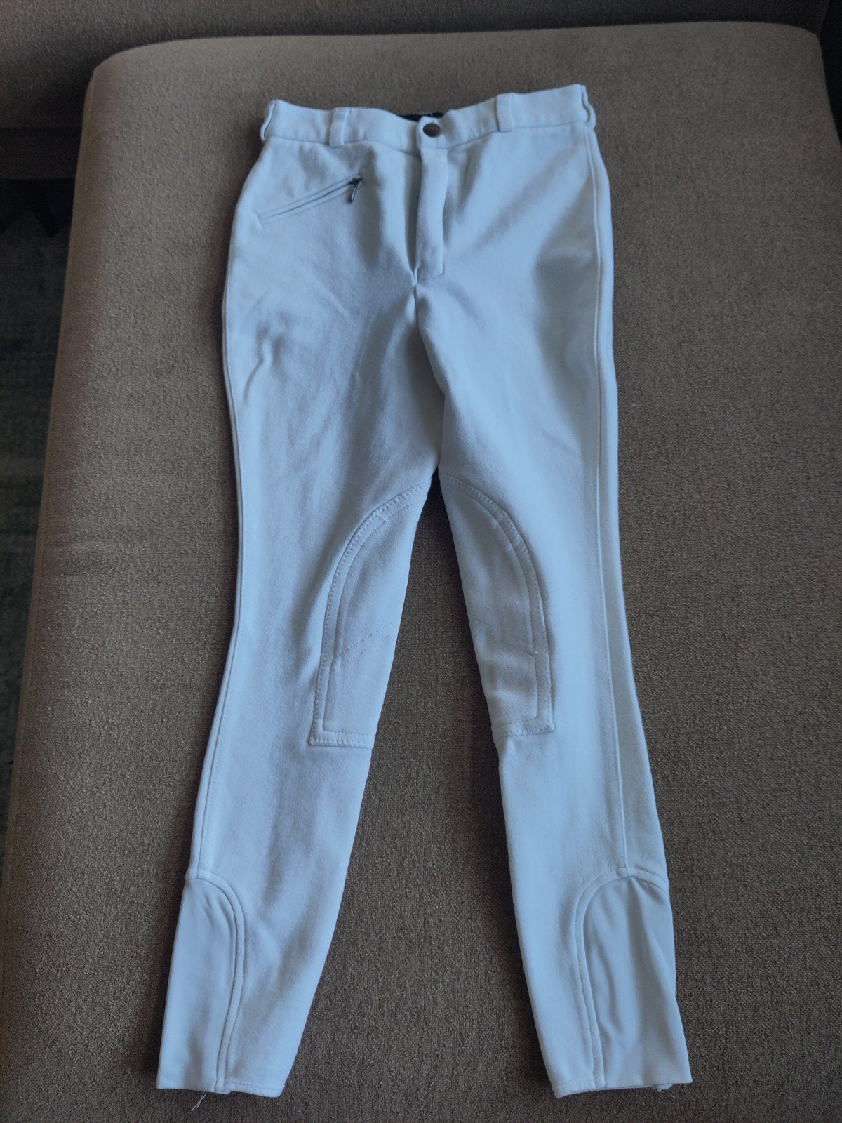 Witte paardrijbroek (wedstrijd) maat 140, Dieren en Toebehoren, Paardrijkleding, Ophalen