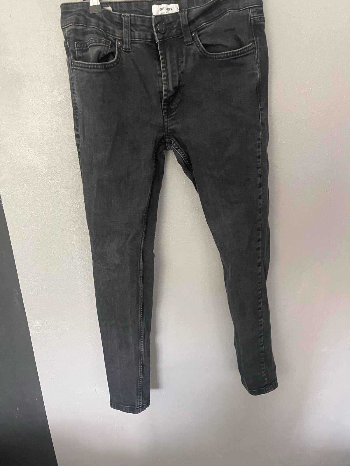 Zwarte skinny jeans van Jack & Jones, Kleding | Heren, Ophalen, Zo goed als nieuw, Zwart, W32 (confectie 46) of kleiner