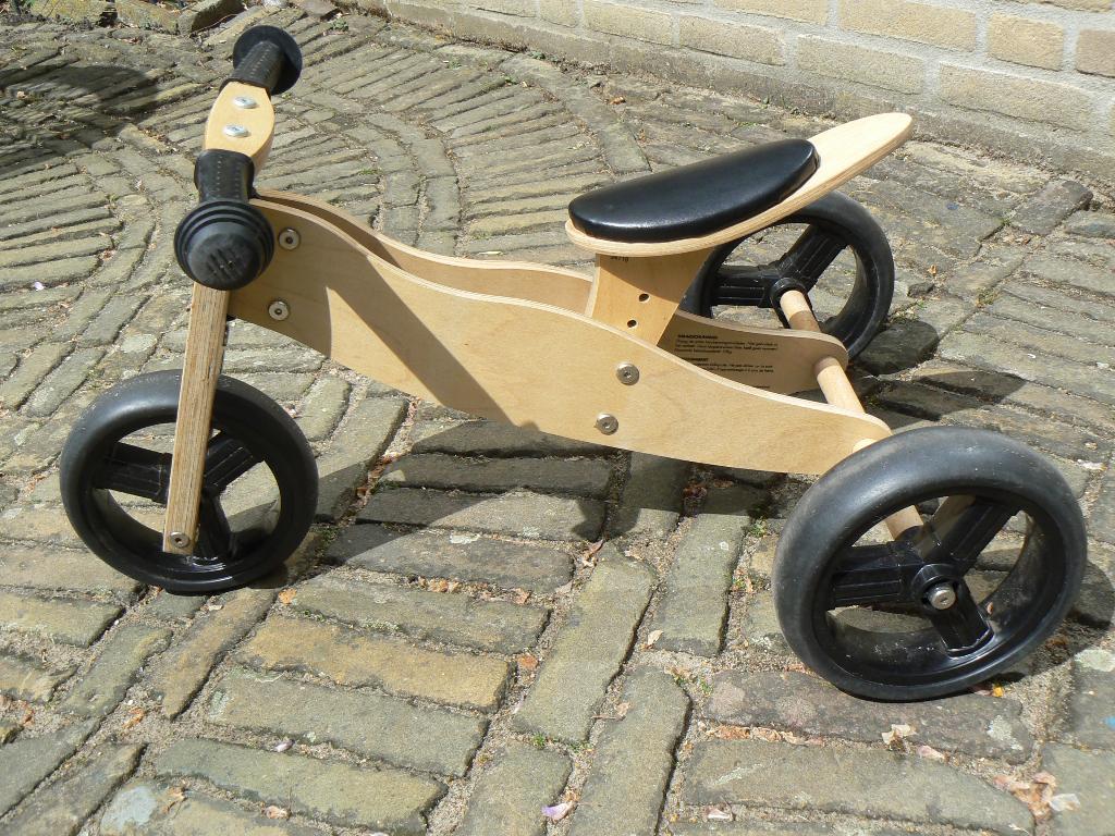 houten driewieler, loopfietsje Maxx Kidz, Ophalen