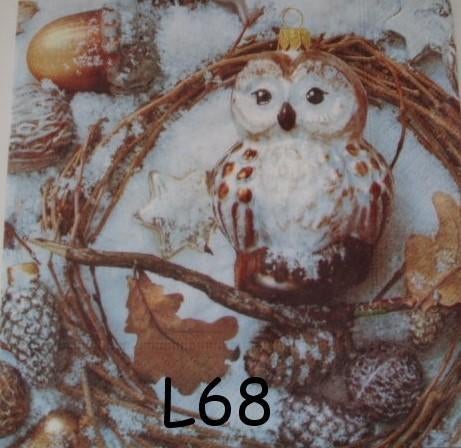 OPRUIMING servetten decoupage * uil L68 – 15x, Verzenden, Nieuw