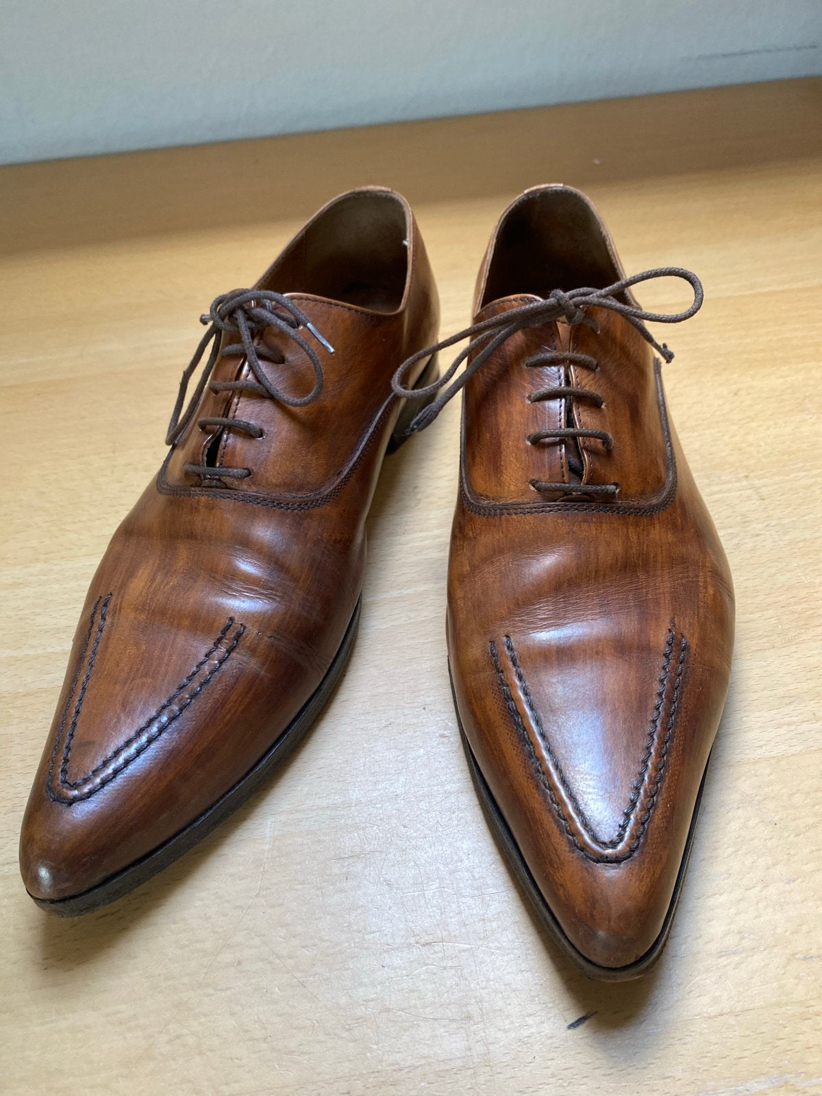 Henrique Enko Cognac stijlvolle Schoenen 8 41,5 42 handwerk4, Kleding | Heren, Schoenen, Bruin, Ophalen of Verzenden, Zo goed als nieuw