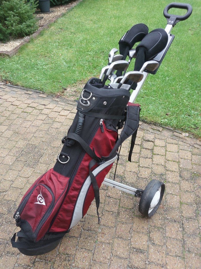 Complete golftas plus trolley, Ophalen of Verzenden, Gebruikt, Tas