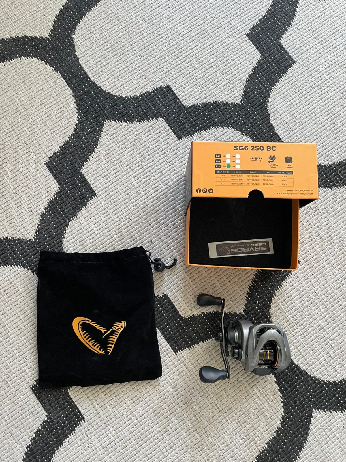 Sg6 savage gear baitcaster combo, Watersport en Boten, Ophalen of Verzenden, Nieuw, Molen