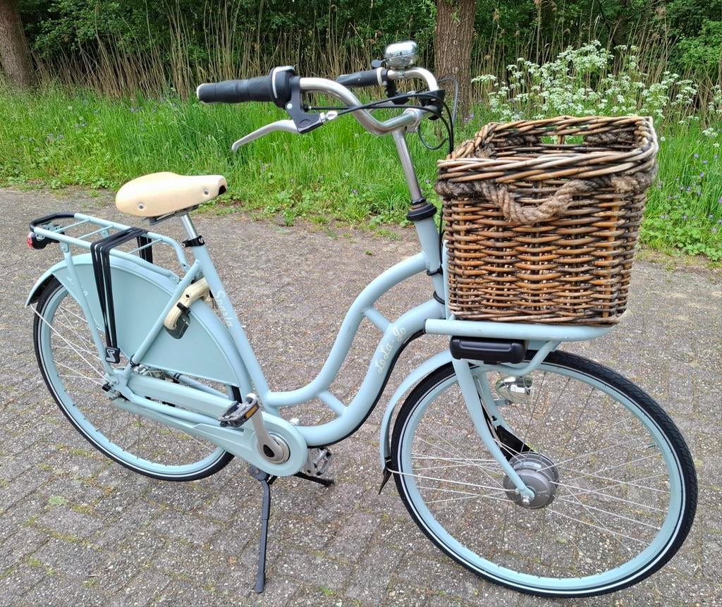 Hippe elektrische Sparta damesfiets, Transportfiets ✅️, Fietsen en Brommers, Fietsen | Dames | Damesfietsen, Ophalen, Sparta, Gebruikt