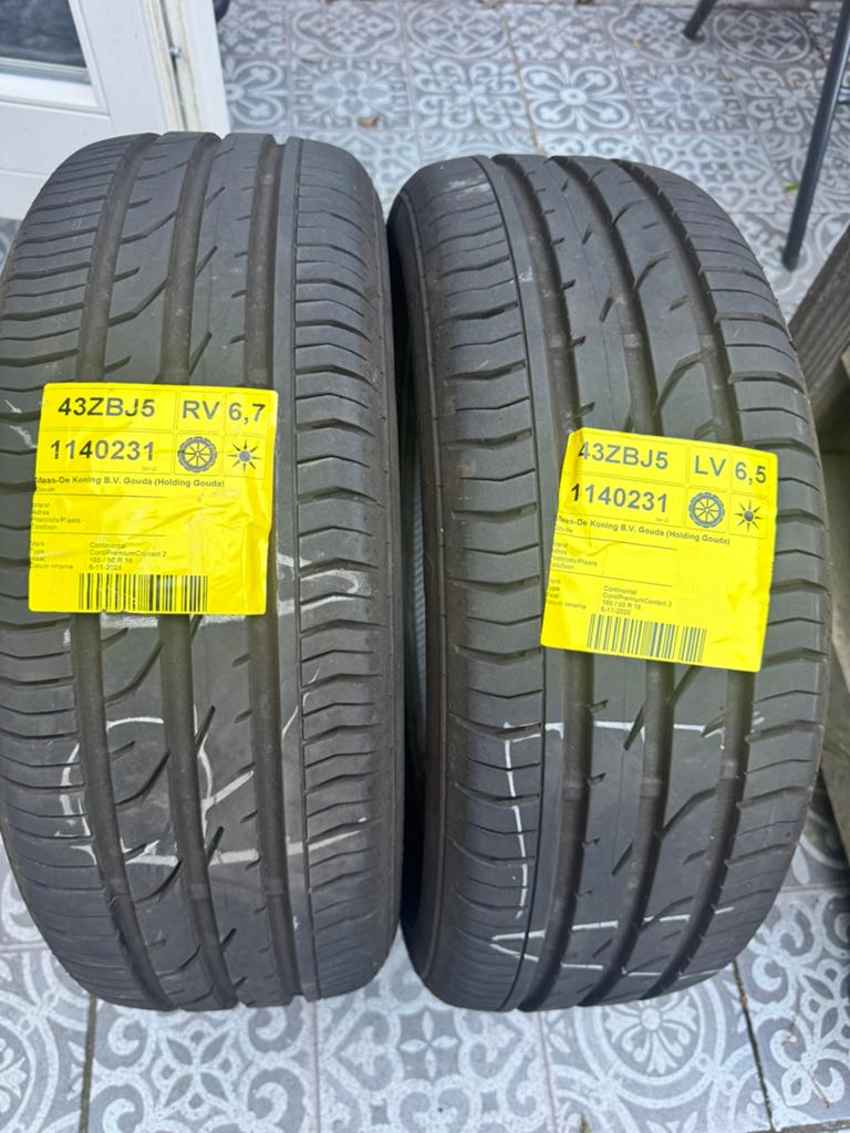 Continental ContiPremiumContact 2 zomerbanden 185/50 R16, Auto-onderdelen, Banden en Velgen, Band(en), Zomerbanden, 16 inch, 185 mm