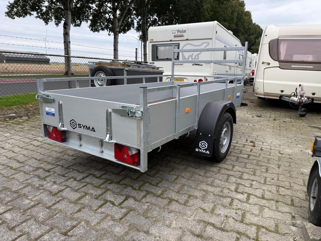 Syma aanhangwagen 250 x 130 750 kg Knott as, Ophalen, Nieuw