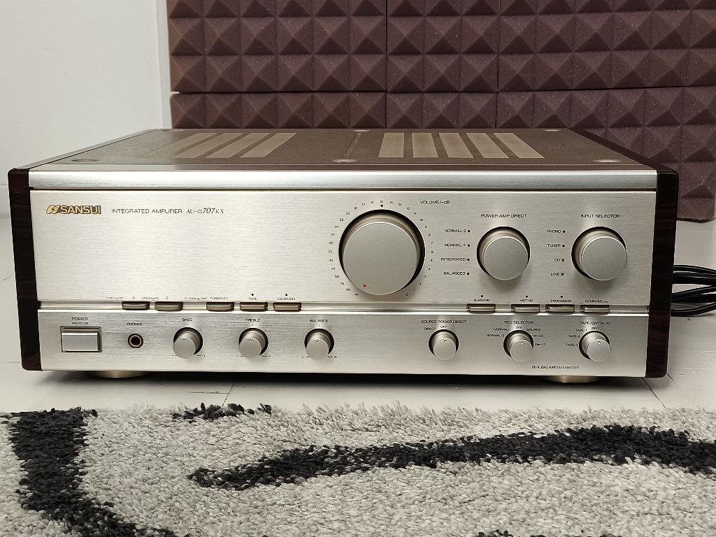Sansui AU-α707kx versterker, nagekeken en zeer netjes, 100v, Zo goed als nieuw, 120 watt of meer, Stereo, Ophalen