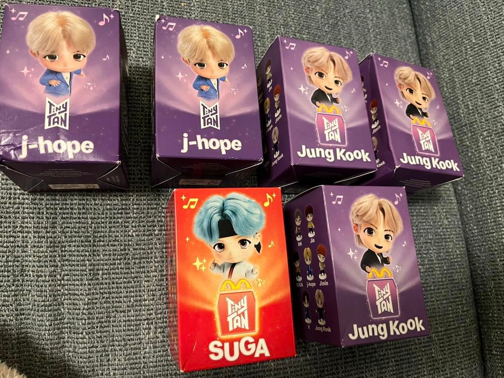 Tiny Tan poppetjes jung kook , suga en J.hope, Verzenden, Nieuw
