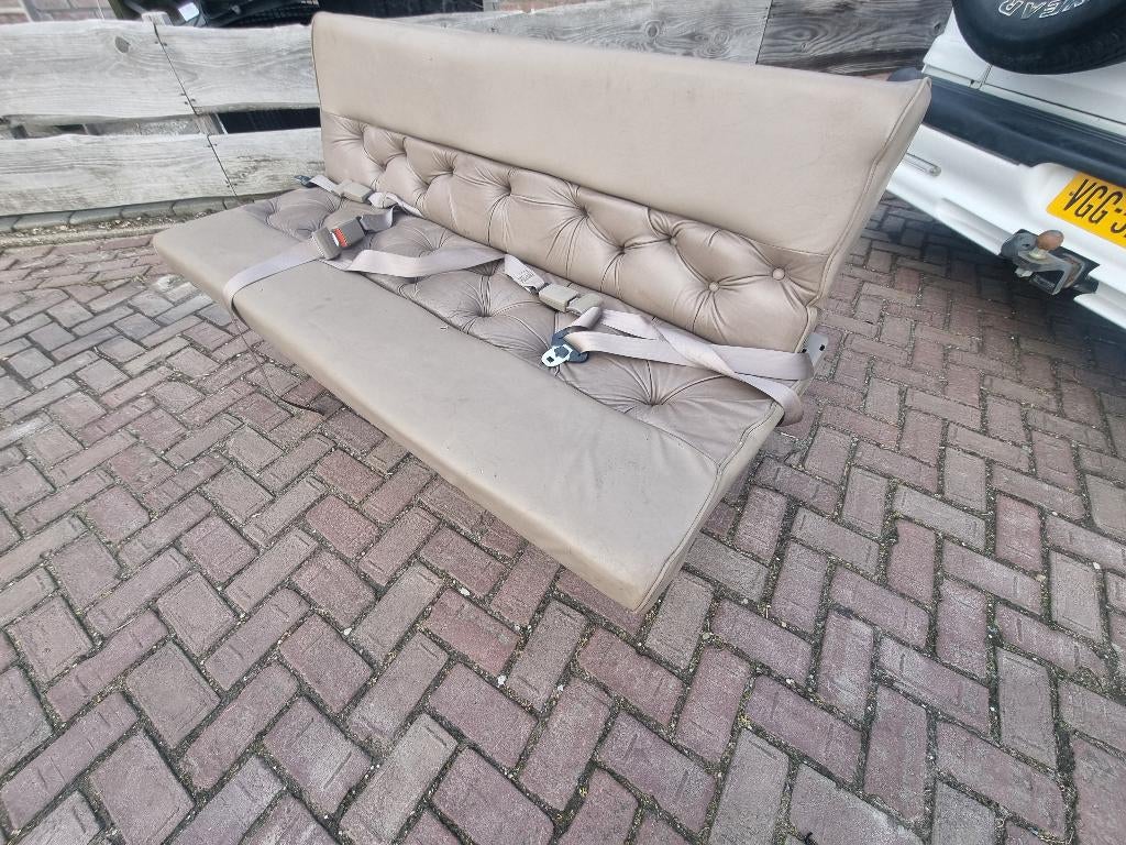Lederen slaapbank, evt met twee captain chairs, Auto-onderdelen, Ophalen, Gebruikt