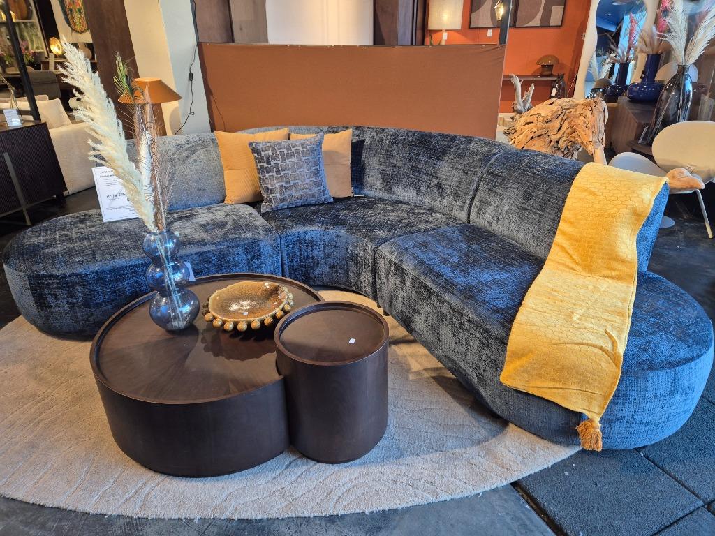 Ronde Hoekbank Manhattan | Incl 5 jaar Garantie, Ophalen of Verzenden, Stof, Vierpersoons of meer, 300 cm of meer