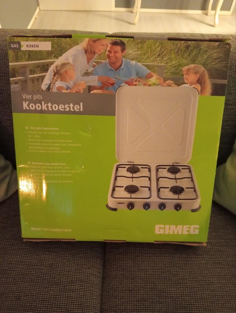 Nieuw in doos Gimeg 4 pits kooktoestel, Caravans en Kamperen, Kampeeraccessoires, Ophalen, Nieuw