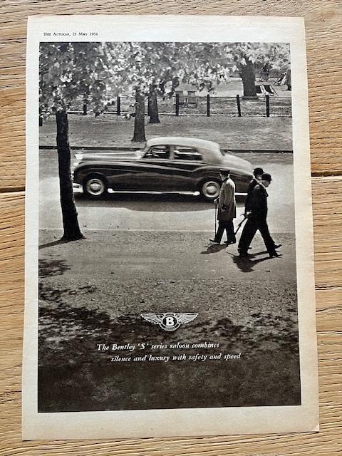 Bentley S series originele advertentie 1958 vintage, Ophalen of Verzenden, Gelezen, Overige merken