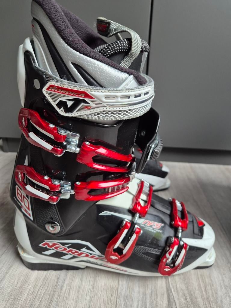Nordica NFS 80 Skischoenen inclusief hoes - Gebruikt maat 44, Ophalen, 160 tot 180 cm, Gebruikt, Schoenen