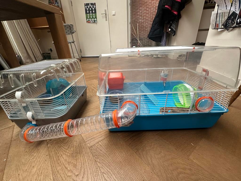 Hamsterkooien met speeltjes, Kooi, Minder dan 75 cm, Zo goed als nieuw, Hamster