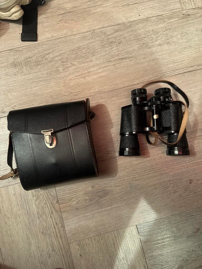 Vintage Primoc 7x35 Verrekijker met Tas - Japan, Gebruikt, 8 tot 12x, Met hoes of tas, Porro (met knik)