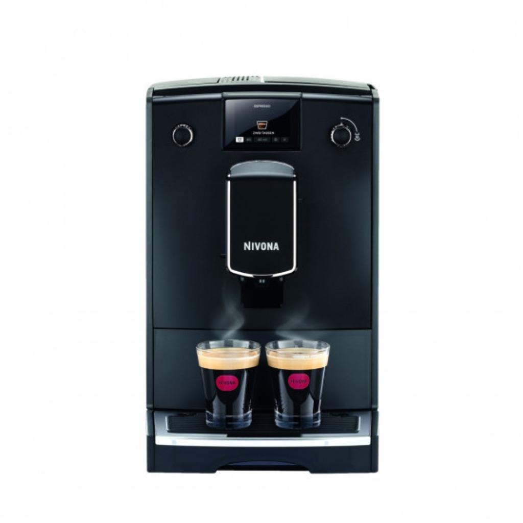 NIVONA NICR 690 Mat Zwart /Chrome, 10 kopjes of meer, Ophalen of Verzenden, Afneembaar waterreservoir, Gemalen koffie
