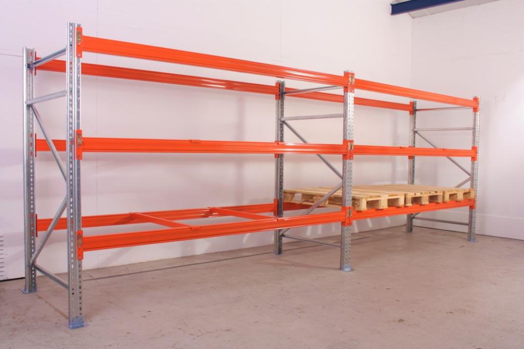 Palletstelling magazijnstelling rekken set 11,25mtr. koopje, Ophalen