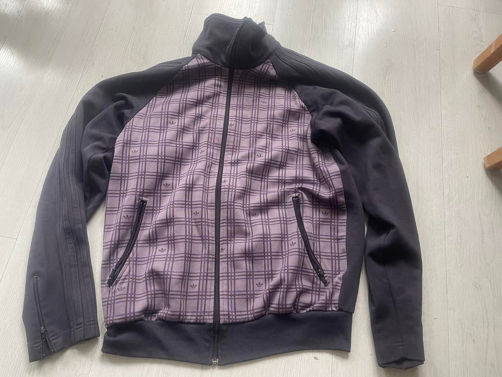 Adidas trainingsjack maat M, Kleding | Heren, Truien en Vesten, Ophalen of Verzenden, Zo goed als nieuw, Maat 48/50 (M), Paars