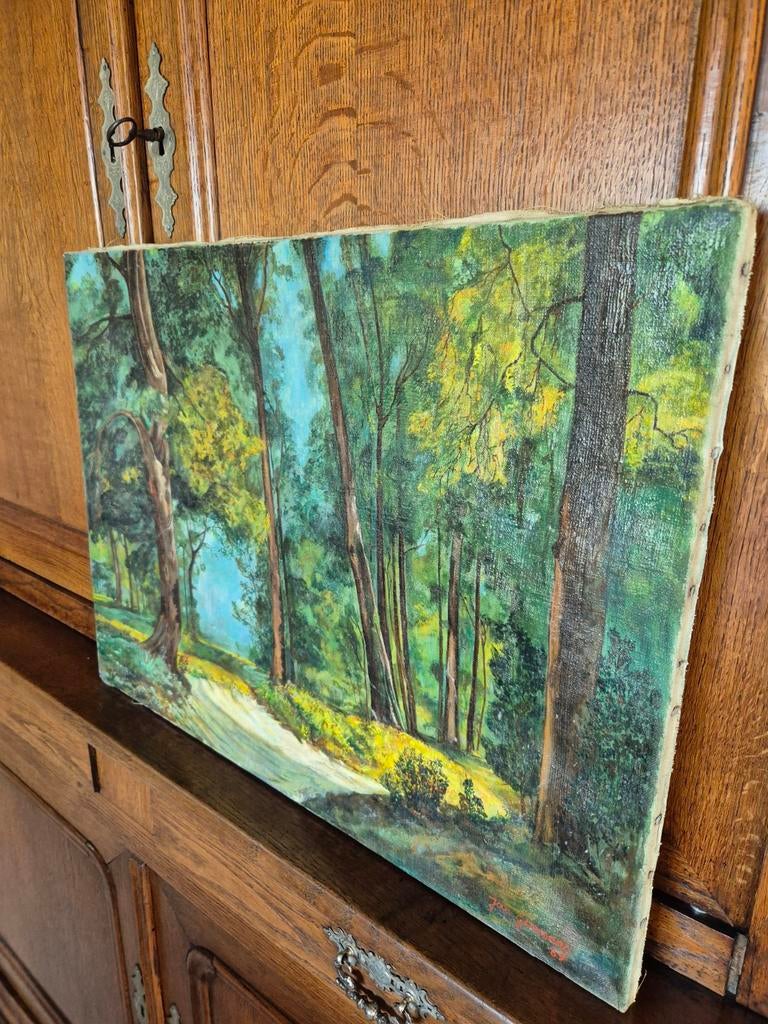 Jan Goossens magisch bos schilderij, Antiek en Kunst, Ophalen of Verzenden