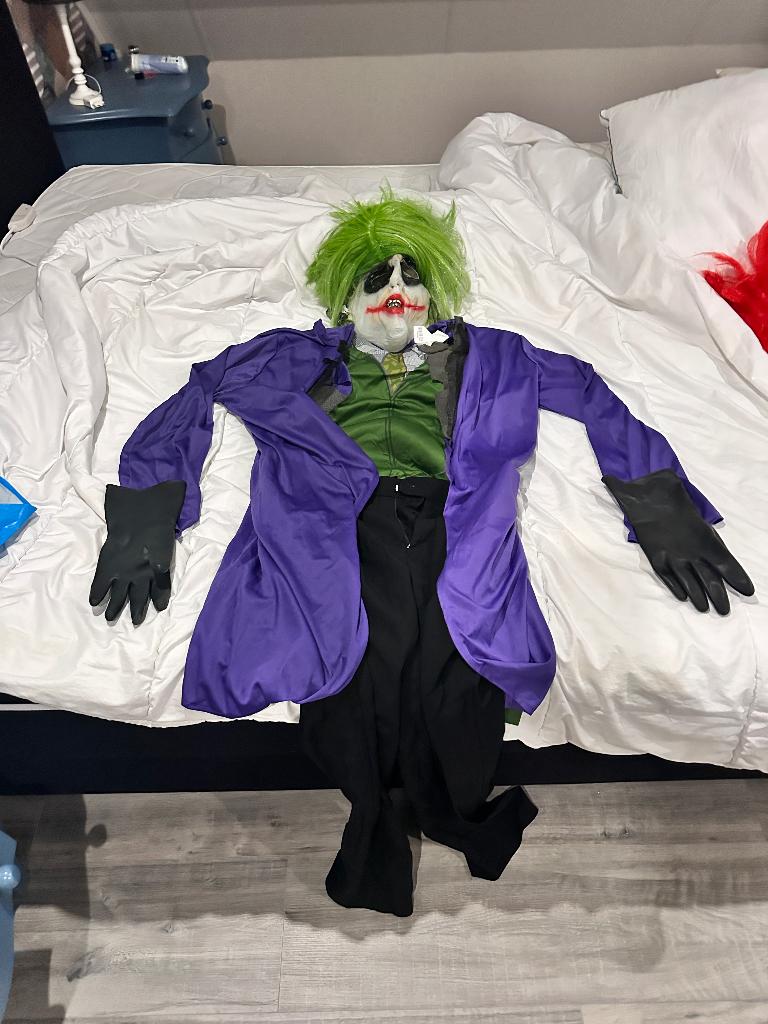 Carnavals kleding de joker, Maat 52/54 (L), Onbekend, Ophalen of Verzenden, Halloween