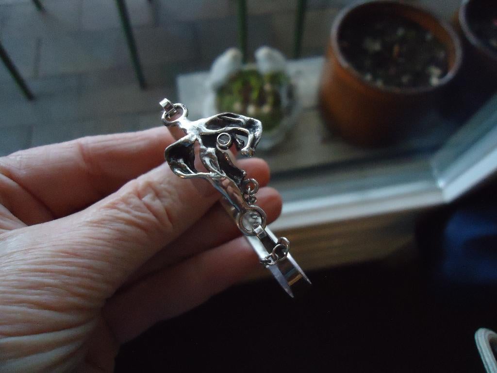 mooie echt zilveren armband scandinavisch gemerkt 925, Ophalen of Verzenden, Zo goed als nieuw, Zilver, Zilver