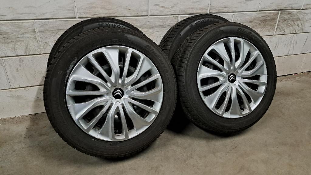 Winterbanden 308 307 Partner C4 Berlingo 205/55/16, Gebruikt, 16 inch, Banden en Velgen, Personenwagen