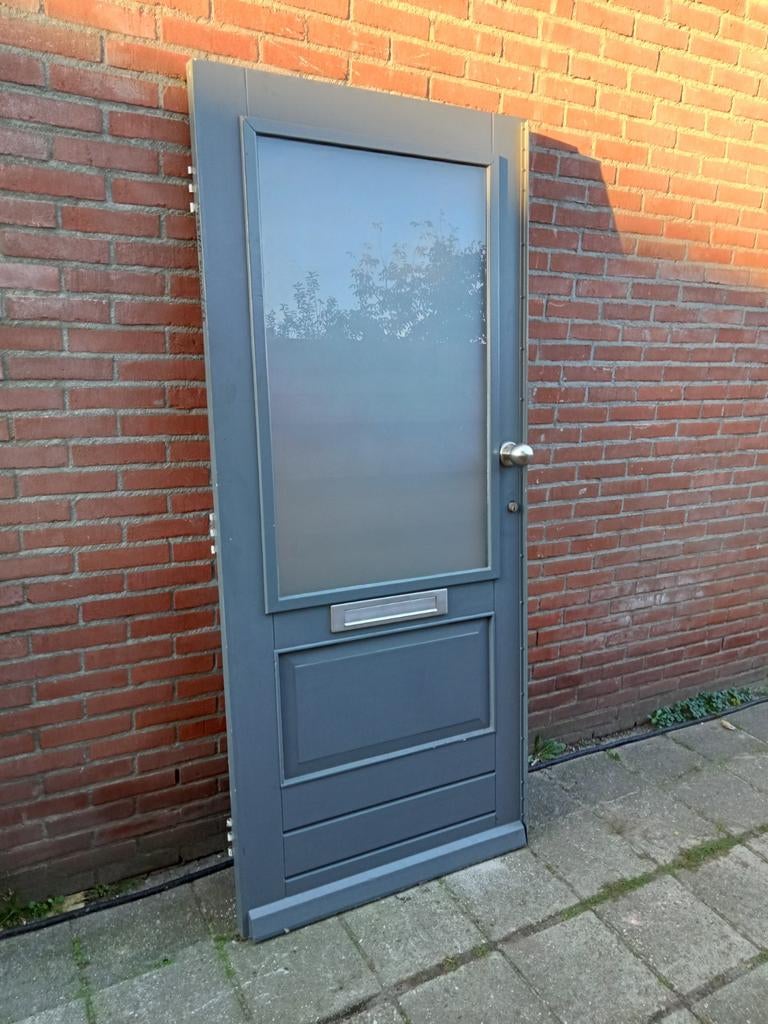 87.7 x 201.5 BH85 dubbelglas melkglas, Ophalen, 80 tot 100 cm, 200 tot 215 cm, Vouwdeur