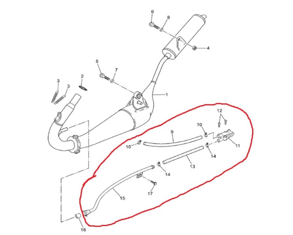 Secundair Luchtsysteem Yamaha TZR uitlaat AIS system TZR50, Ophalen of Verzenden, Uitlaat, Yamaha