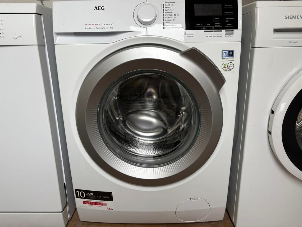 H.O.M.Kollum Witgoed:Bosch,AEG,Zanussi,Miele,Siemens, 8 tot 10 kg, Ophalen of Verzenden, Voorlader, 85 tot 90 cm