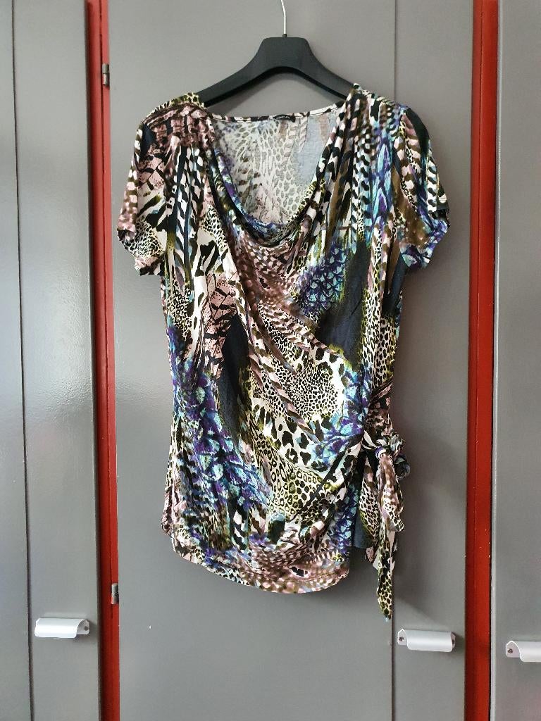 LoCa kleurrijk shirt met print – maat L, Kleding | Dames, Maat 38/40 (M), Overige kleuren, Ophalen of Verzenden, Zo goed als nieuw