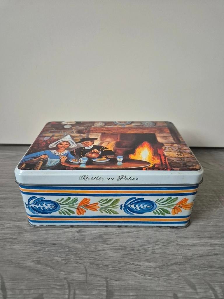 Vintage Koektrommel Galettes St Michel, Verzamelen, Ophalen of Verzenden