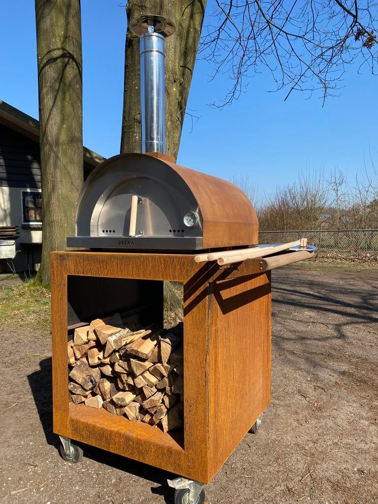 BEEKCorten 70 pizzaoven inclusief corten 80x80x100 onderstel, Ophalen of Verzenden, Nieuw
