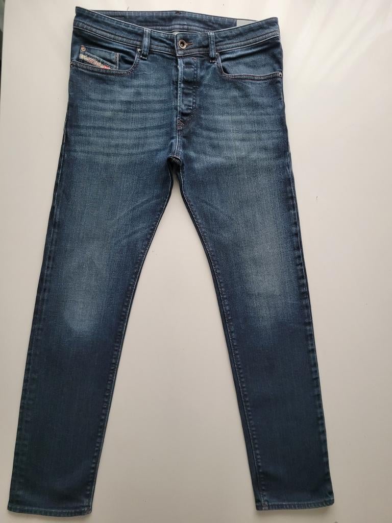 ZGAN CLASSIC DIESEL BUSTER SLIM TAPERED STRETCH JEANS 32/32, Diesel, Blauw, W32 (confectie 46) of kleiner, Ophalen of Verzenden