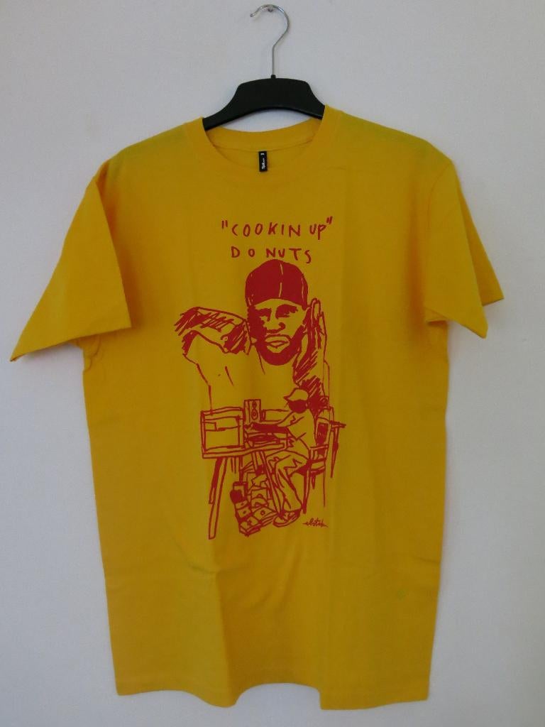 T-shirts: DILLA tribute - "Cookin Up Donuts" (Nieuw), Geel, Nieuw, Overige maten, Ophalen of Verzenden