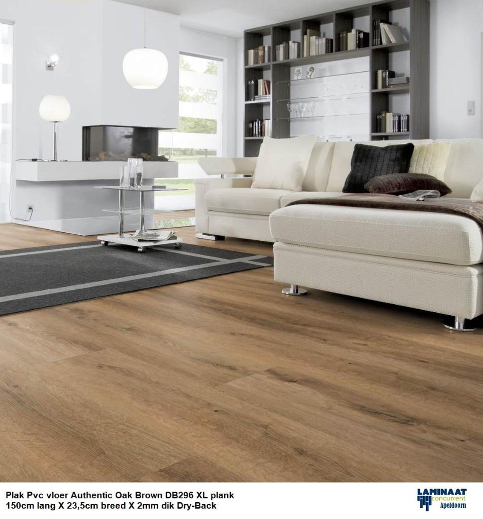 63m2 Plak Pvc vloer Keuze uit 6 X kleur met Pvc lijm =€632, 75 m² of meer, Grijs, Nieuw, Plak Pvc vloer Natuur eik bruin