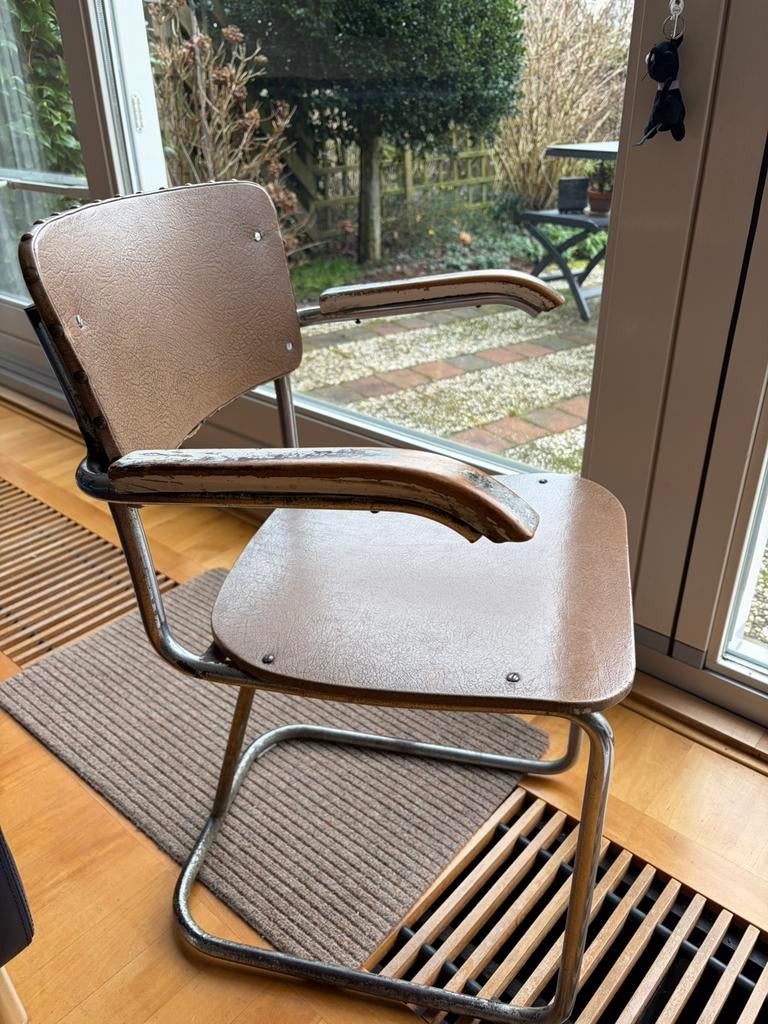 Vintage (bureau) stoel. Gispen model 207, Huis en Inrichting, Stoelen, Ophalen, Gebruikt, Overige kleuren, Vintage jaren 30/40/50