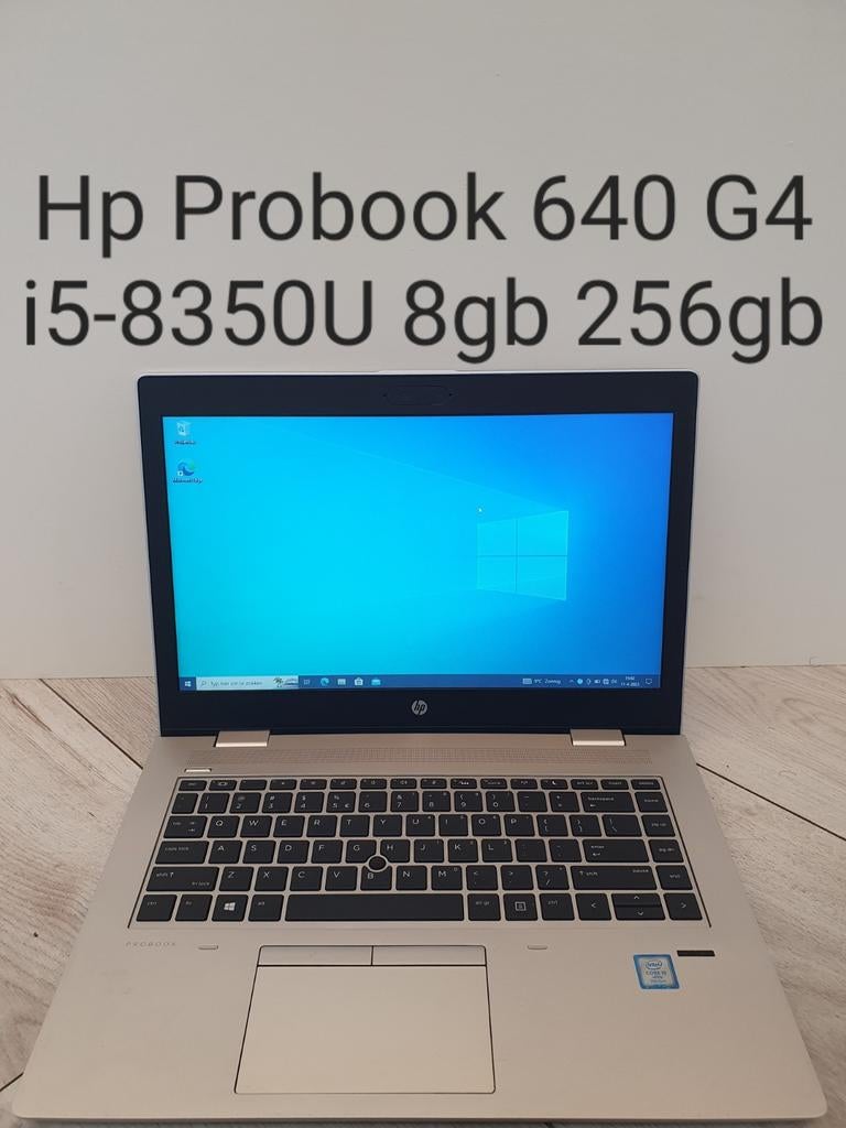 Goede staat: Hp Probook 640 G4 i5-8350U 8gb 256gb ssd 14'', Met videokaart, Qwerty, 8 GB, 14 inch