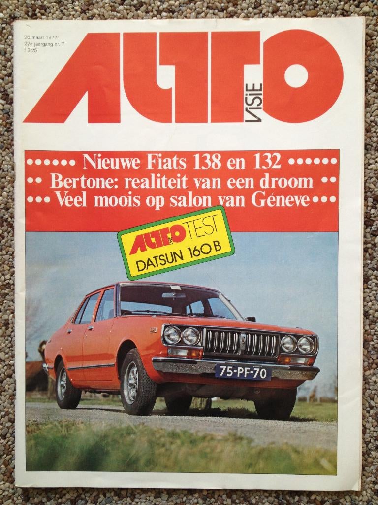 AutoVisie: Datsun 160 B (test), Fiat 132 en 138, Volvo 262, Ophalen of Verzenden, Gelezen, Algemeen