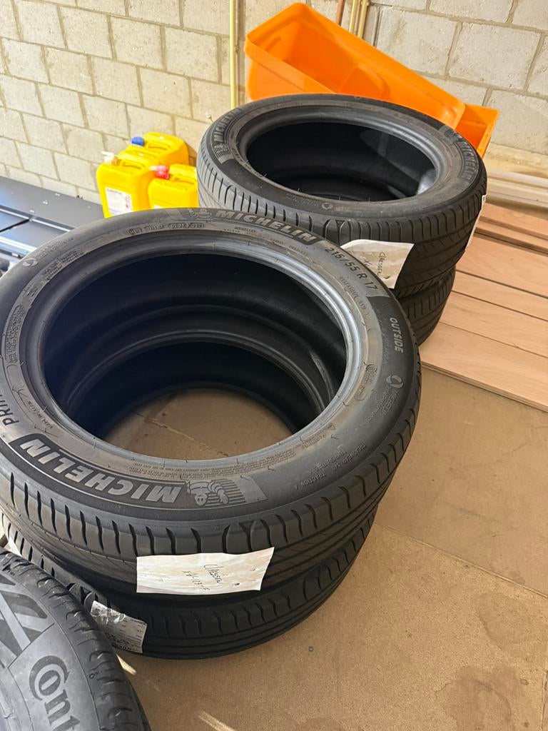 4x Michelin 215 55 17 zomer, Auto-onderdelen, Banden en Velgen, Ophalen, Gebruikt