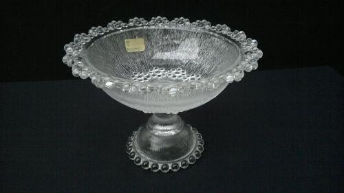 SCHAALTJE op voet ~ Frozen Glass ~ BEYER Bleikristall 24%, Ophalen of Verzenden