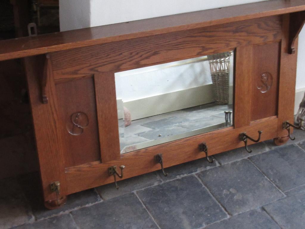 Hele mooie art-deco kapstok met vogels, Gebruikt, Minder dan 100 cm, Hout, Ophalen