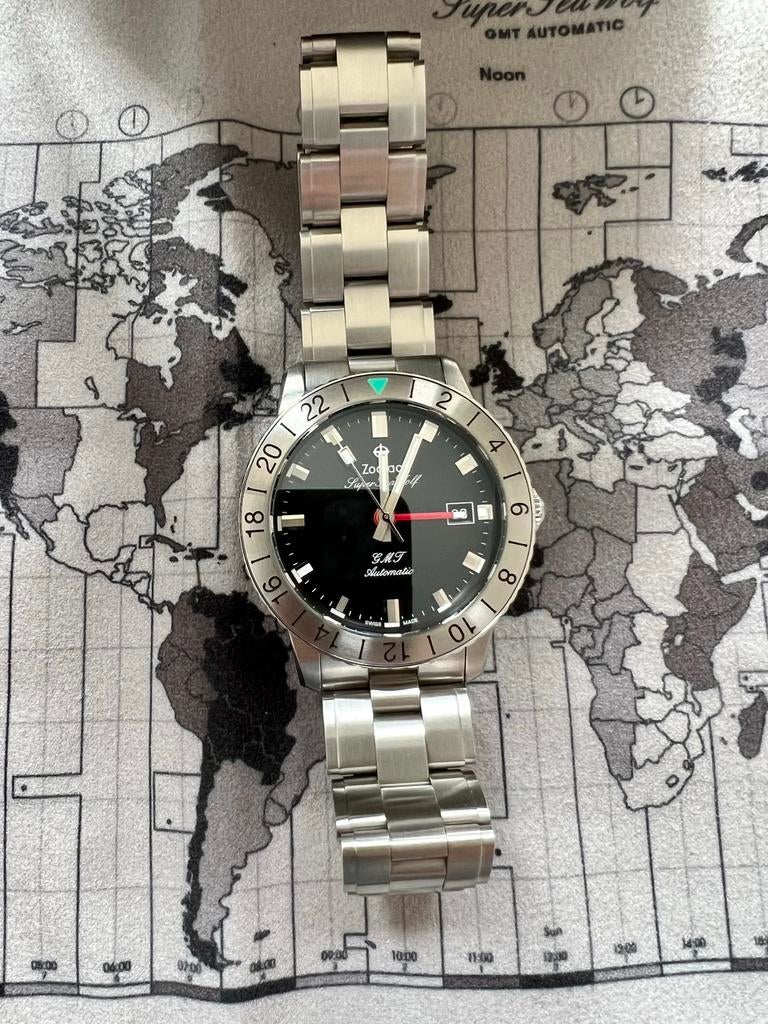 Foto 4 van 🌊 Zodiac Super Sea Wolf GMT (ZO9405) full set 🐺