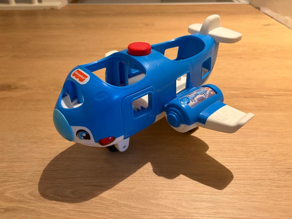 Little People Vliegtuig, Ophalen, Zo goed als nieuw, Auto of Voertuig, Met licht