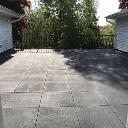 Rubber Terras Tegels 100 x 100 x 2.5cm (Zwart), Stuntgras, Rubber, Nieuw, Ophalen of Verzenden