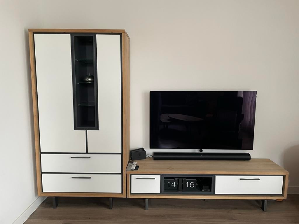 Xooon tv meubel, Ophalen, Gebruikt, Eikenhout, Minder dan 150 cm