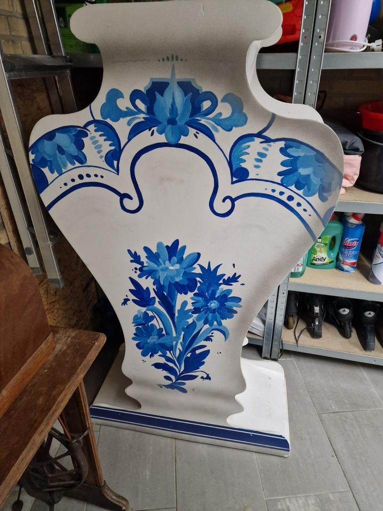 2 Grote houten decorstukken/vazen, Ophalen, Overige materialen, Overige kleuren, Zo goed als nieuw